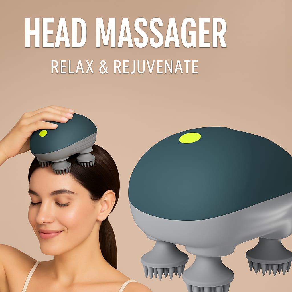 Rechargeable Scalp Massager for Head & Hair Growth | Relaxation & Stress Relief